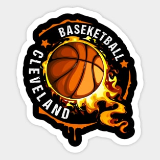 Graphic Basketball Name Cleveland Classic Styles Sticker